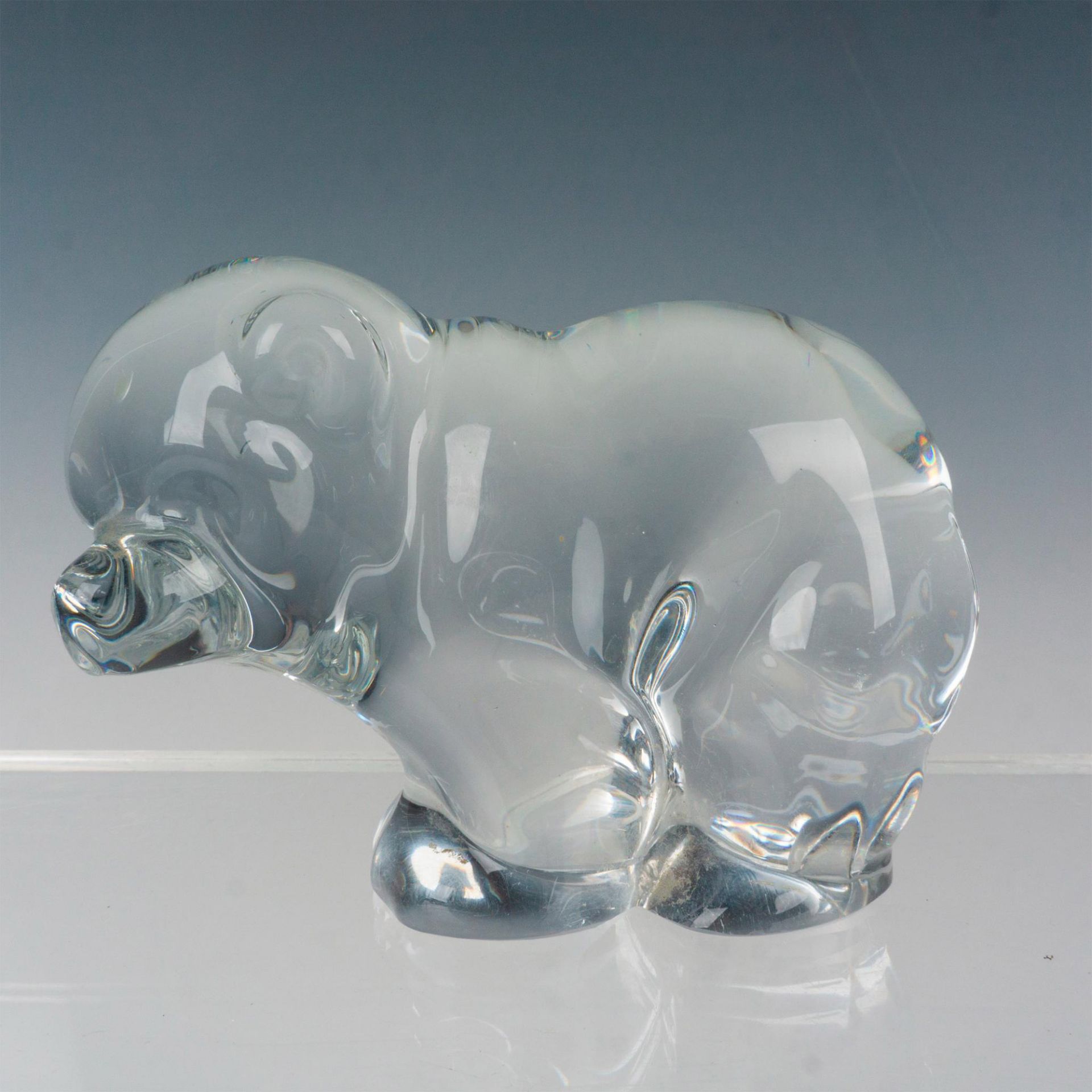 New Martinsville Crystal Figurine, Baby Bear