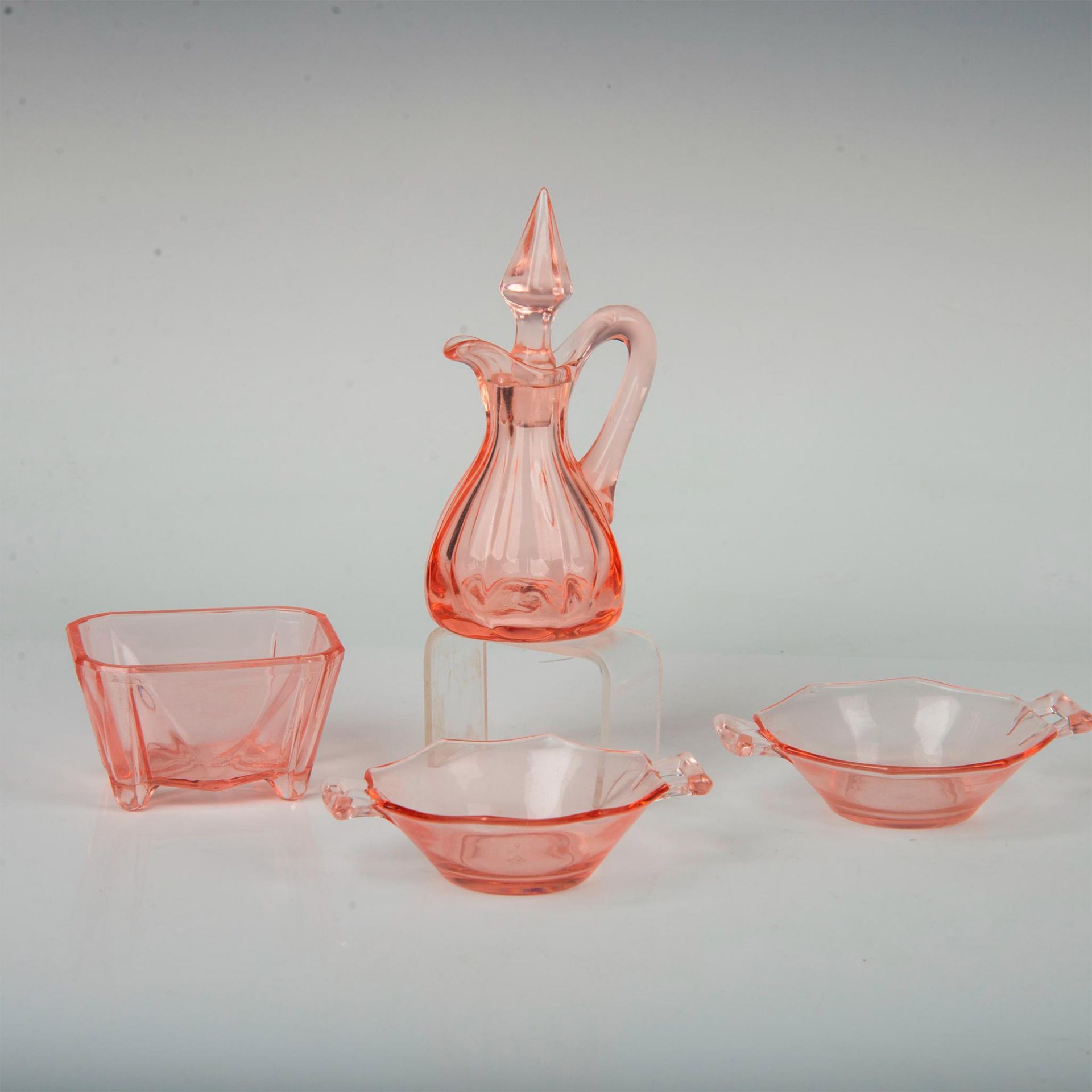 4pc Heisey Glass Kitchenware Set - Bild 2 aus 3