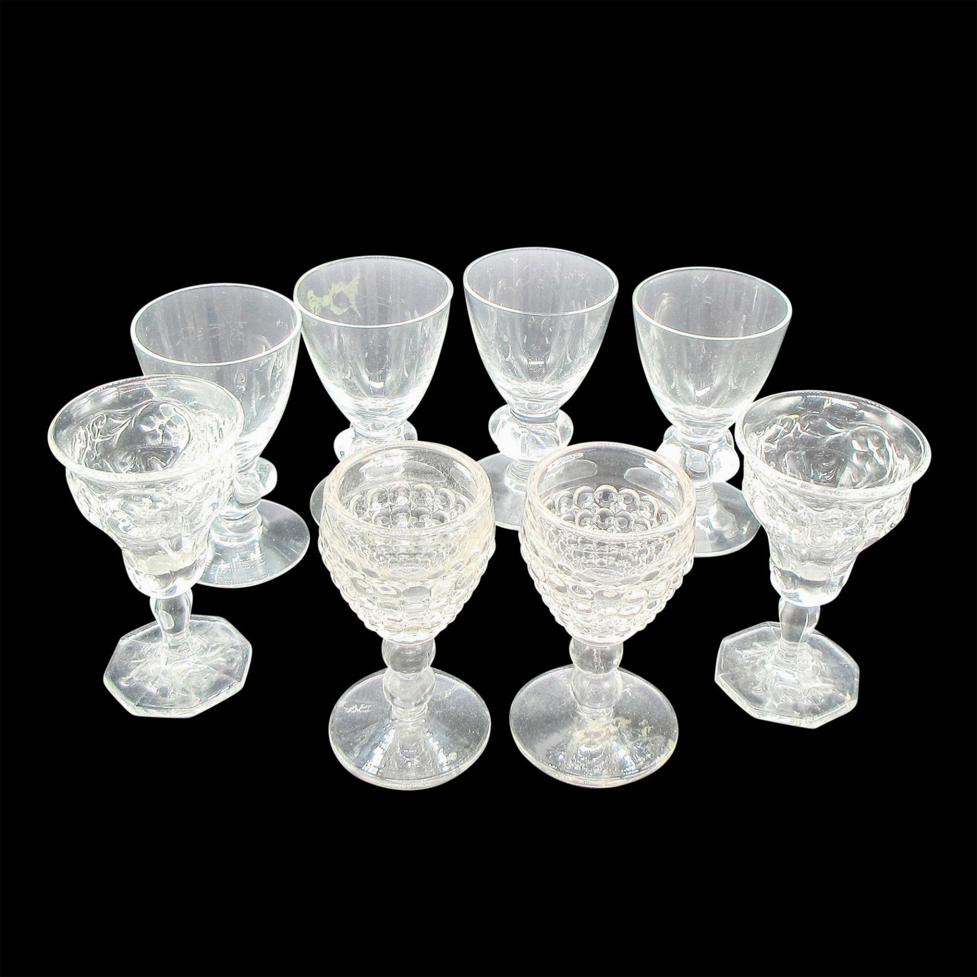 8pc Lot of Patterned Cordial Glasses - Bild 2 aus 3