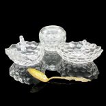 4pc Fostoria Glass Dishes, American Pattern