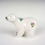 Lladro Porcelain Figurine, Attentive Polar Bear with Flowers 1006354