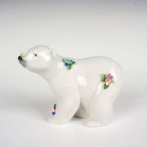 Lladro Porcelain Figurine, Attentive Polar Bear with Flowers 1006354