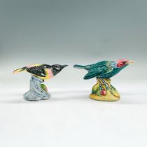 2pc Stangl Pottery Figurines, Brewer's Blackbird + Oriole