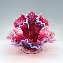 Rare Fenton Plum Opalescent Hobnail Epergne