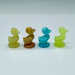 4pc Vintage Mosser Glass Miniature Ducks