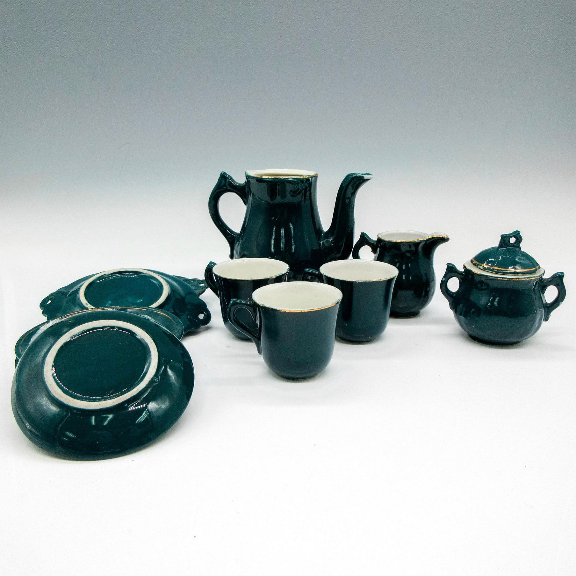 12pc Vintage Ceramic Victorian Childrens Tea Set - Bild 3 aus 3