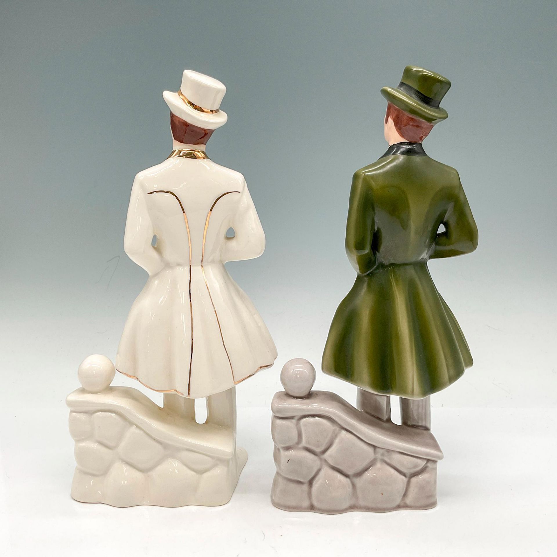 2pc Florence Ceramics Porcelain Figurines, Rhett Butler - Image 2 of 3