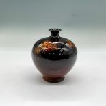 Louwelsa Weller Pottery Brown Vase, Flowers