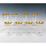 8pc Rambler Rose Gold Rimmed Iced Tea Glasses