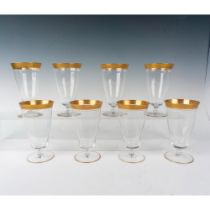 8pc Rambler Rose Gold Rimmed Iced Tea Glasses