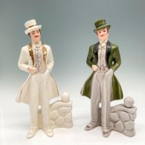 2pc Florence Ceramics Porcelain Figurines, Rhett Butler