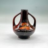 Roseville Rozane Small Brown Dual Handled Vase