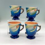 4pc Roseville Pottery Mugs, Pine Cone