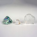 3pc Vintage Art Glass and Crystal Collectibles