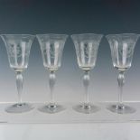 4pc Tiffin Franciscan Sherry Glasses
