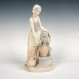 Spanish Porcelain Figurine, Girl In The Fountain