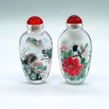 2pc Chinese Rock Crystal Snuff Bottles