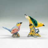 2 Stangl Pottery Figurines, Yellow Warbler + Indigo Bunting