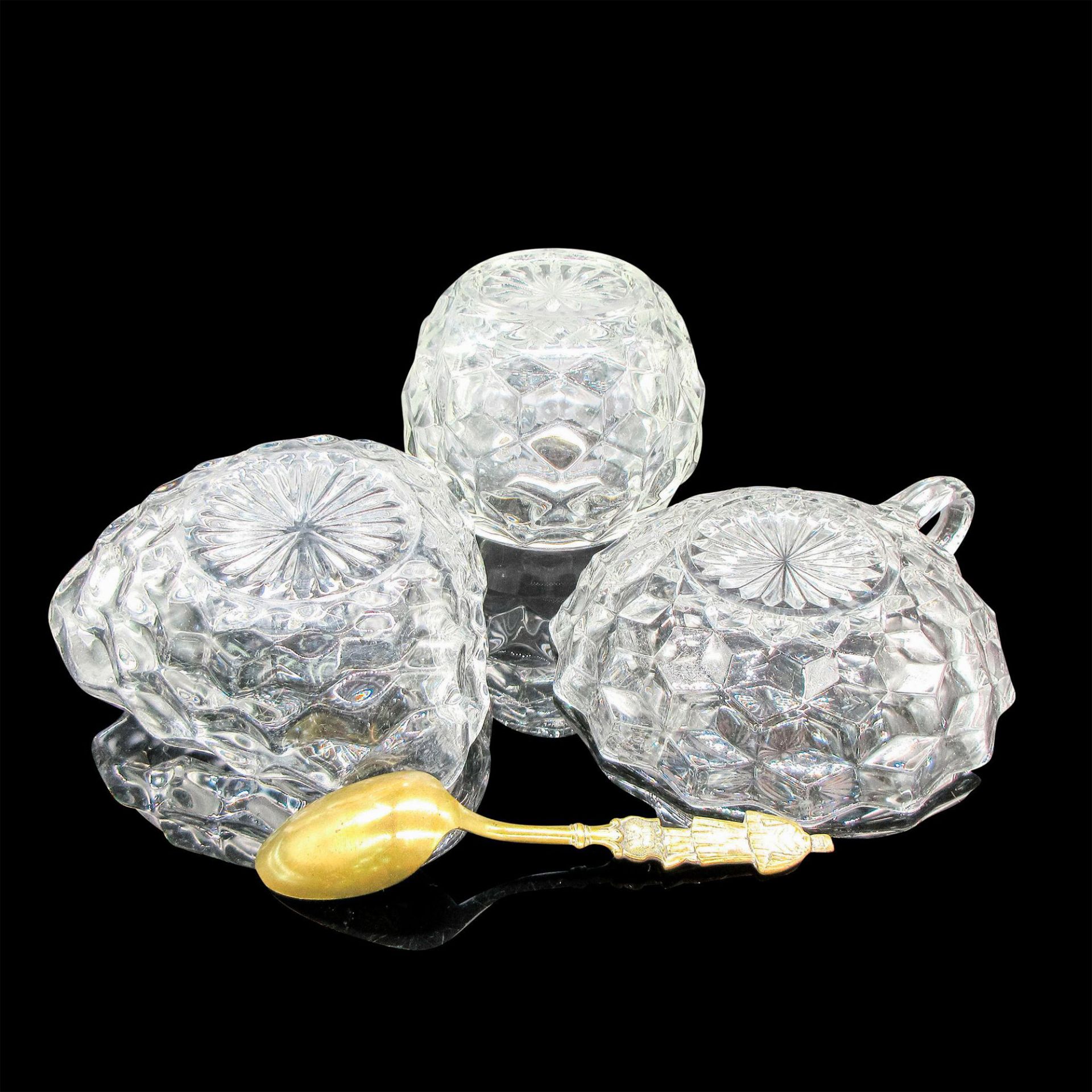 4pc Fostoria Glass Dishes, American Pattern - Image 3 of 3