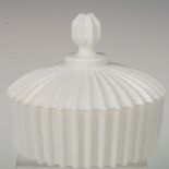 Fenton Art Deco Milk Glass Lidded Powder Box