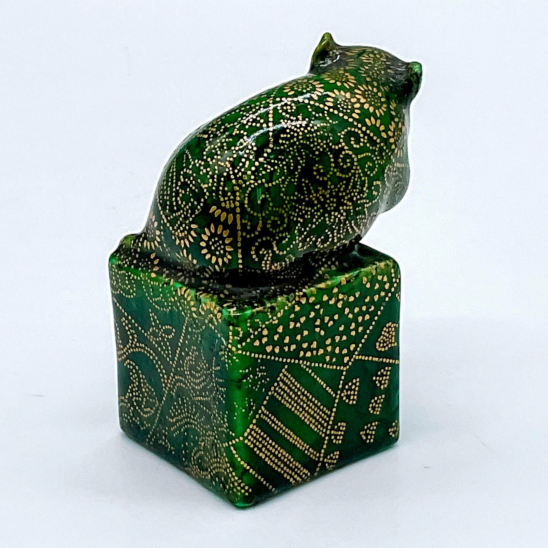 Royal Doulton Flambe Colorway Figurine, Mouse on a Cube - Image 2 of 3