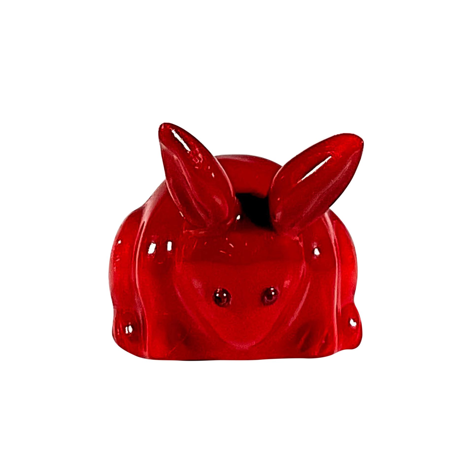Bernard Moore Miniature Flambe Figurine, Rabbit