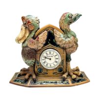 Cobridge Stoneware Andrew Hull Clock, Caught in Time Signed
