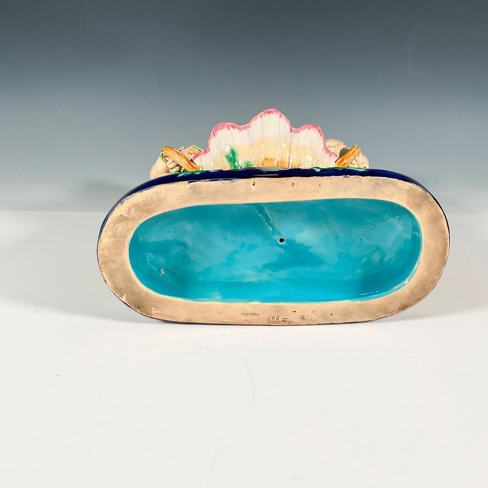 Antique Minton Majolica Centerpiece, Shell Bowl - Image 3 of 3