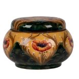 Early Moorcroft for Macintyre Covered Tobacco Jar, Poppy