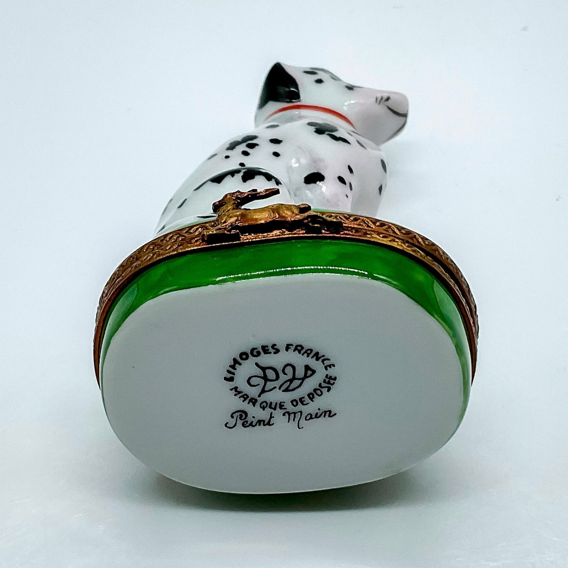 Vintage Limoges PV Porcelain Dalmatian Box - Bild 4 aus 4
