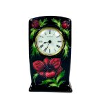 Moorcroft Pottery Anemone Table Clock