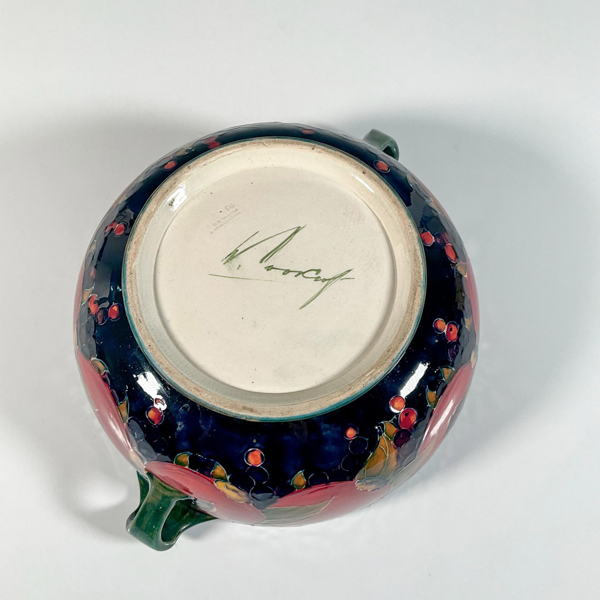 William Moorcroft Pottery Large Twin Handled Bowl, Pomegranate - Bild 3 aus 3