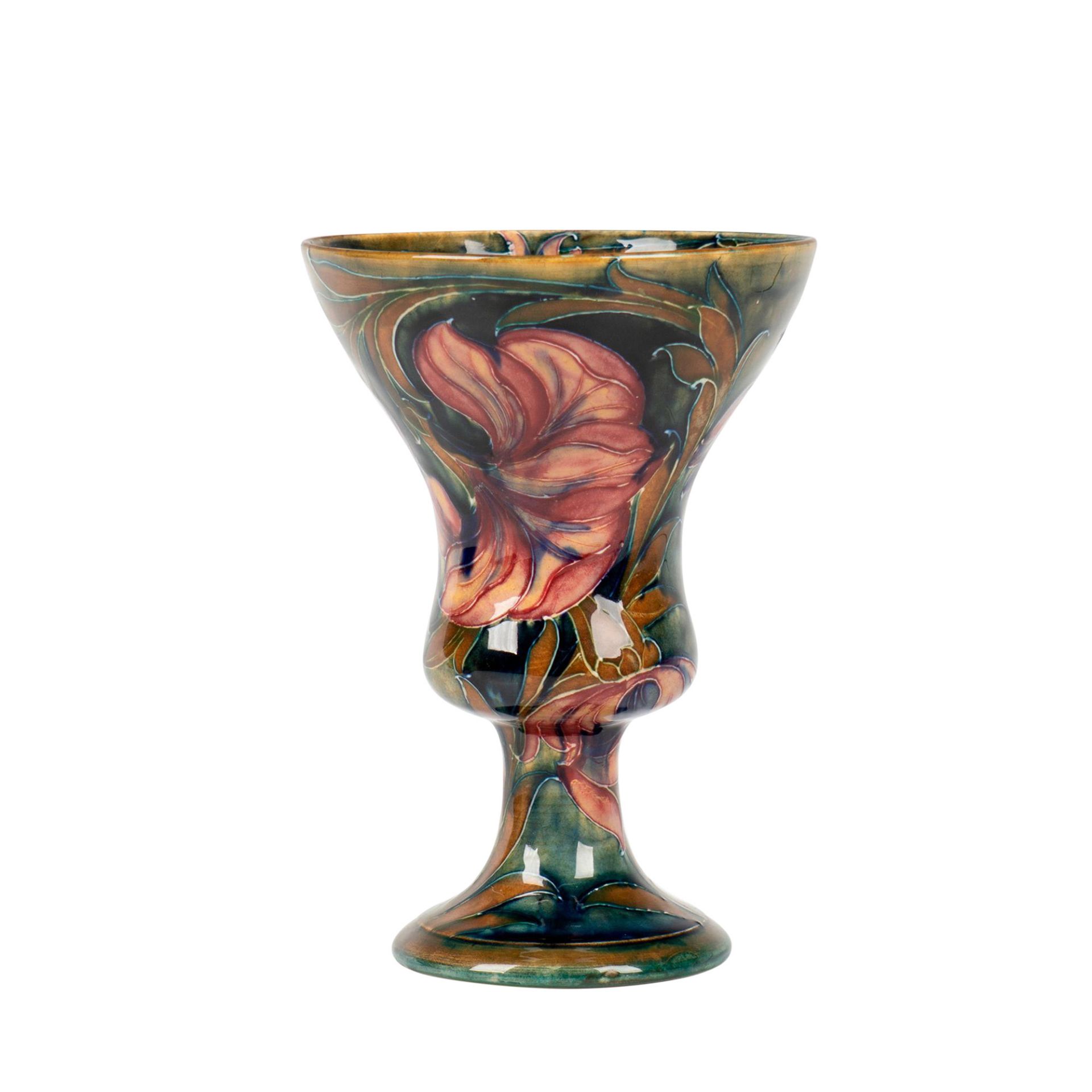 Early Moorcroft Chalice Shaped Vase, Spanish Pattern