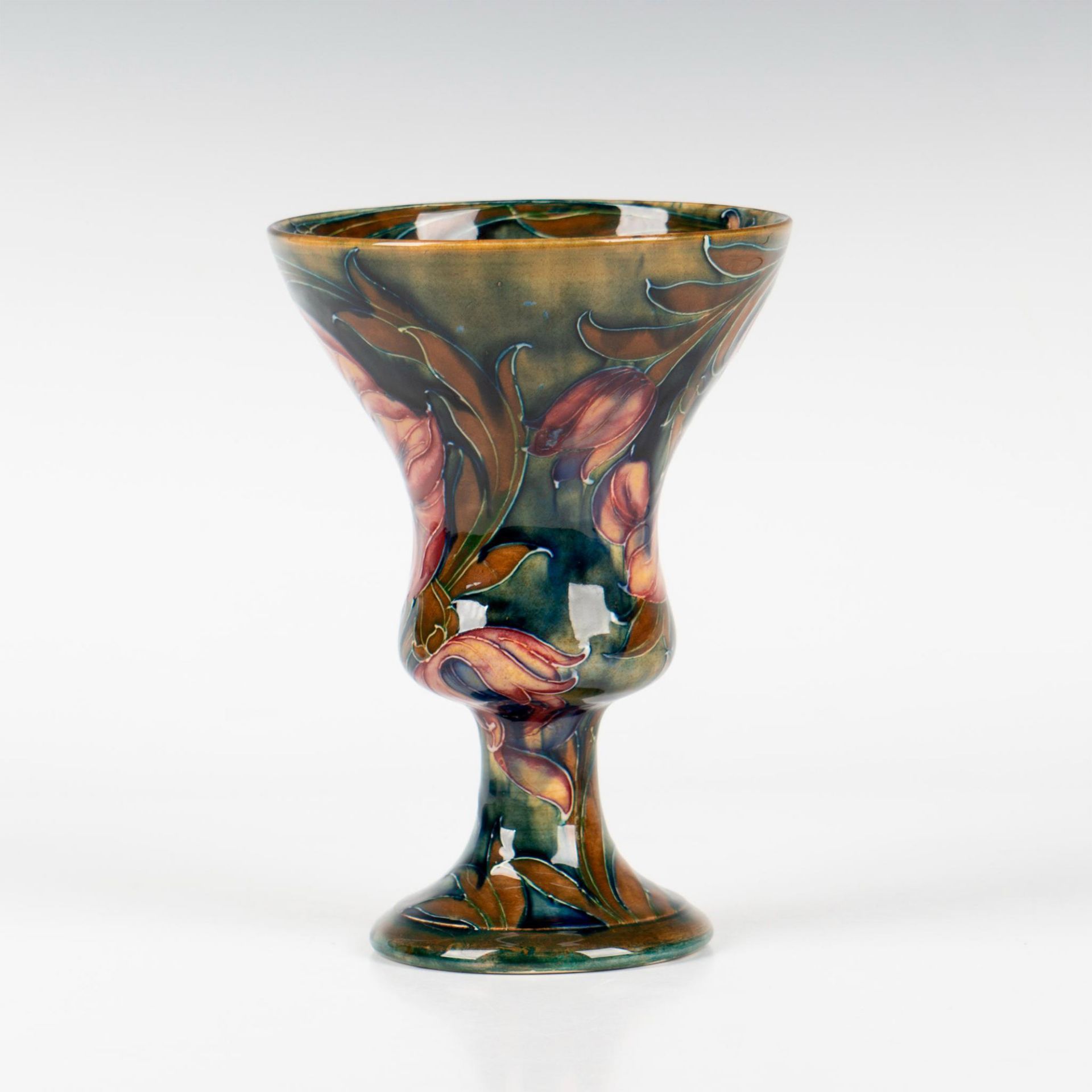 Early Moorcroft Chalice Shaped Vase, Spanish Pattern - Bild 2 aus 7