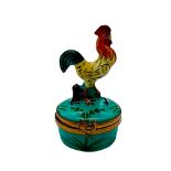 Vintage Limoges E.M. Porcelain Rooster Box