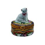 Vintage Limoges Porcelain White Cat Box, Signed