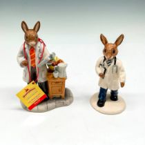 2pc Royal Doulton Bunnykins Figurines, Doctors