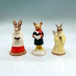 3pc Royal Doulton Bunnykins Figurines, Angel + Singers