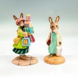 2pc Royal Doulton Bunnykins Figurines, Shopping Ladies