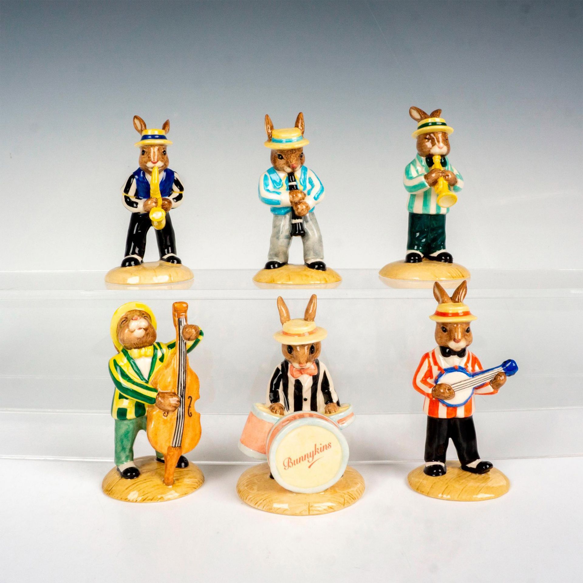 6pc Limited Ed. Royal Doulton Bunnykins Jazz Band Figures