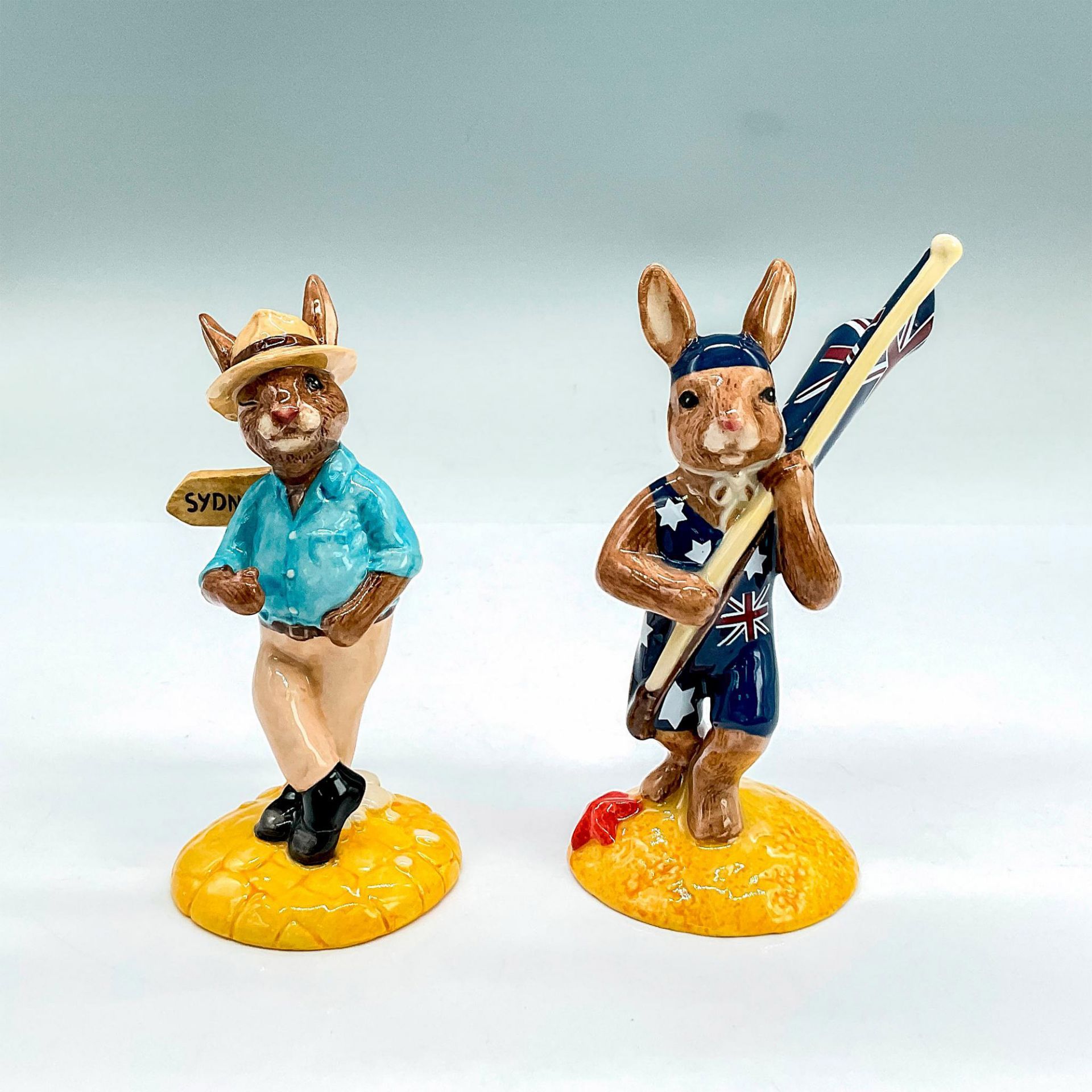 2pc Royal Doulton Bunnykins Figurines, Sydney + Federation