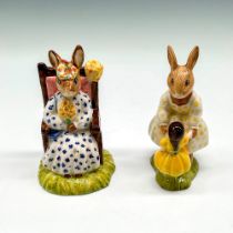 2pc Royal Doulton Bunnykins Figurines, Susan + Dollie