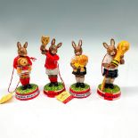 4pc Royal Doulton Bunnykins Figurines, Mascots + Trophy