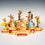 9pc Royal Doulton Bunnykins Occasions Figurines & Base