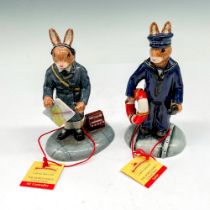 2pc Royal Doulton Bunnykins Figurines, World War II