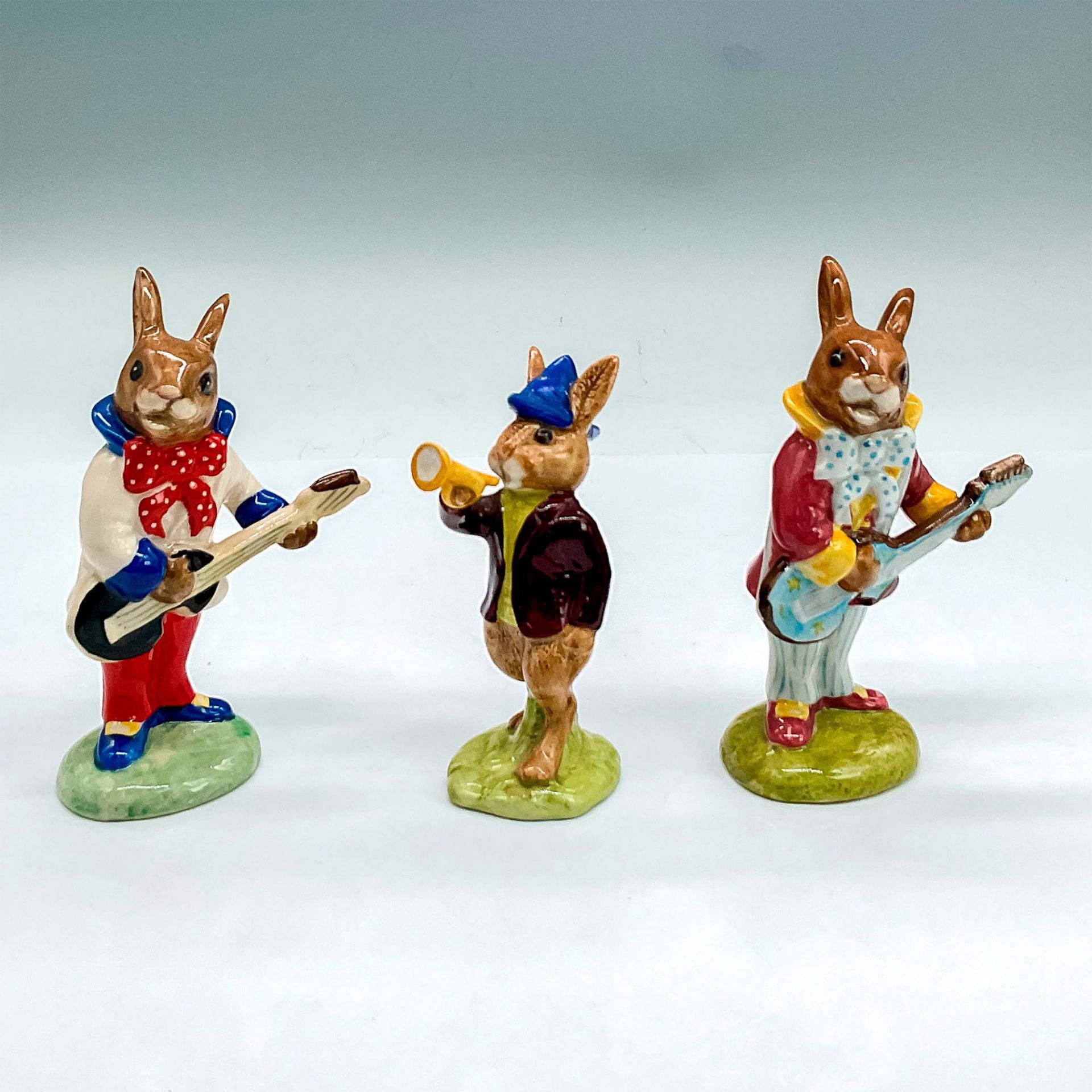 3pc Royal Doulton Bunnykins Figurines, Musicians
