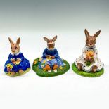 3pc Royal Doulton Bunnykins Figurines, Love of Flowers
