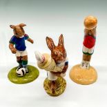 3pc Royal Doulton Bunnykins Figurines, Bunnykins Games