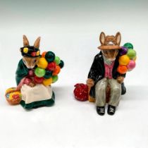 2pc Royal Doulton Bunnykins Figurines, Balloon Sellers