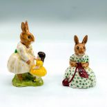 2 Royal Doulton Bunnykins Figurines, Playtime + Busy Needles